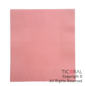 SERVILLETA PREMIUM ROSA PASTEL 25X25 x 20